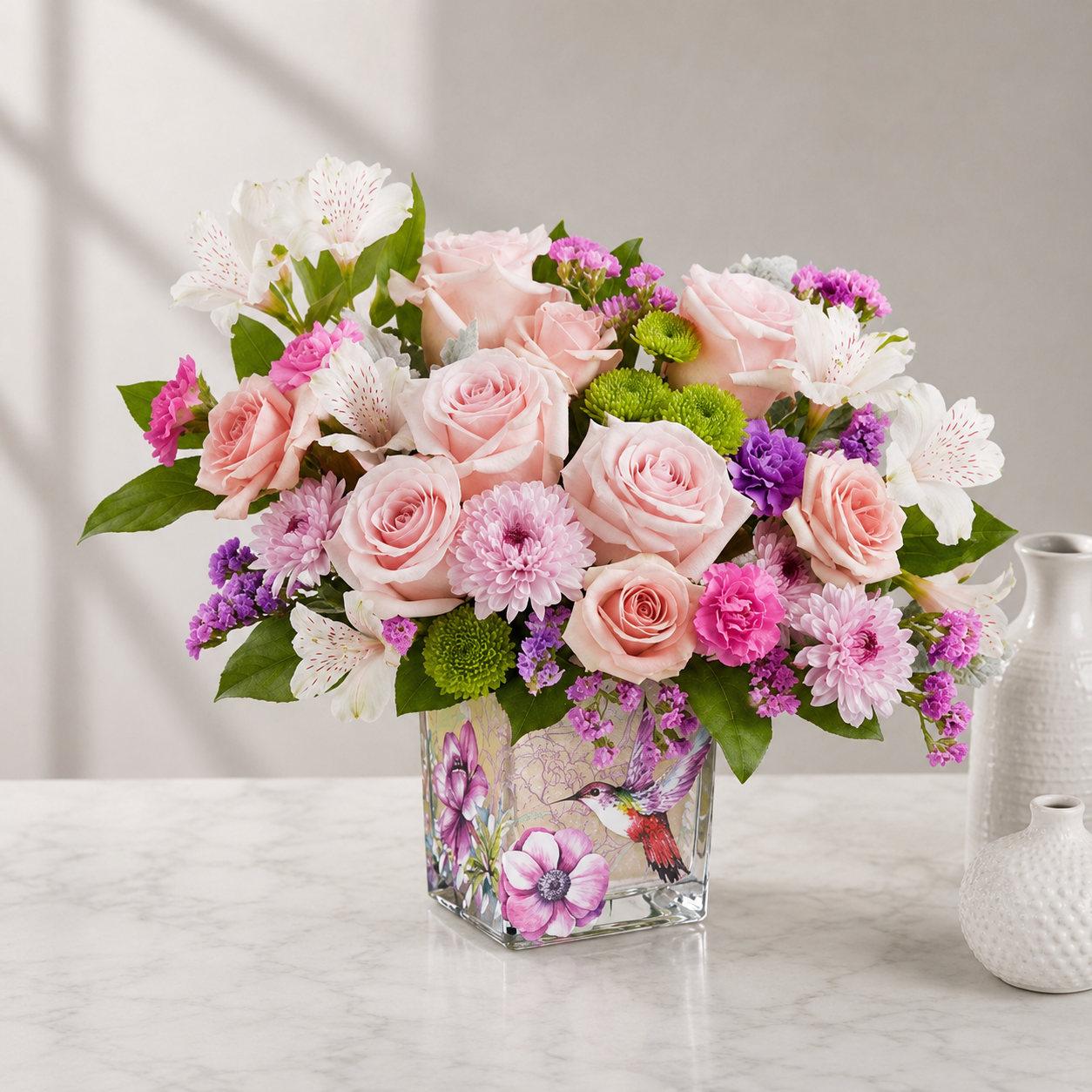 Hummingbird Blush Garden Bouquet