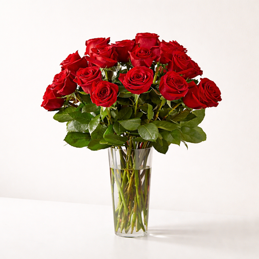 Classic Red Roses – 24 Roses Bouquet