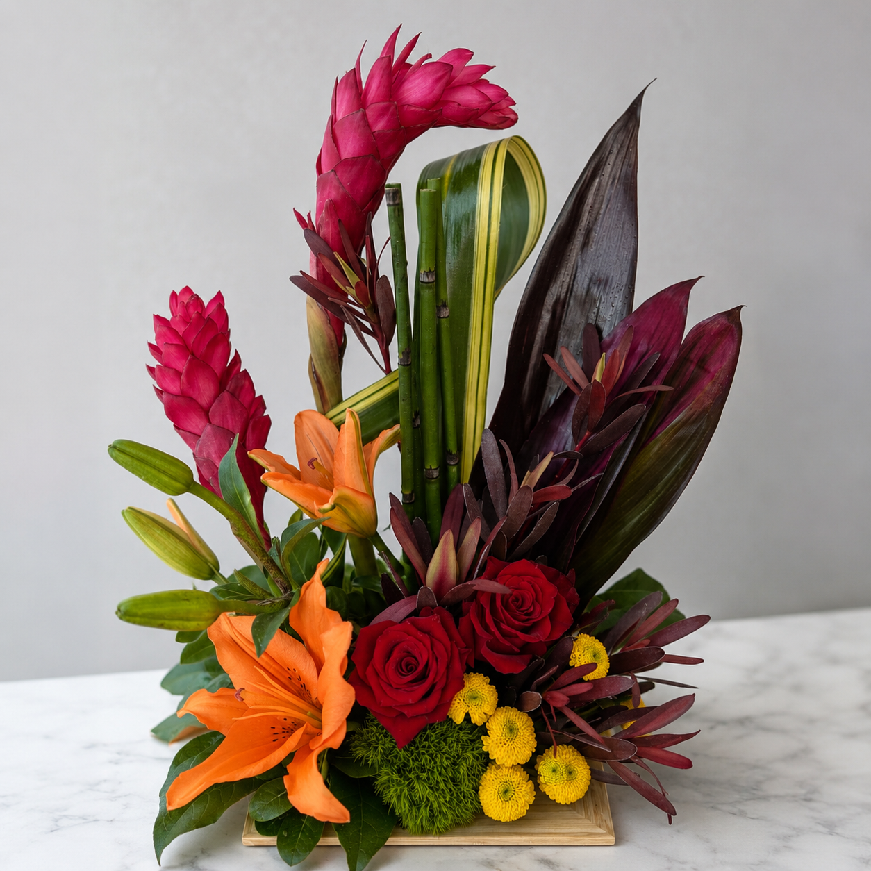 🌺 Tropical Sunset Garden
Premium Tropical Floral Arrangement