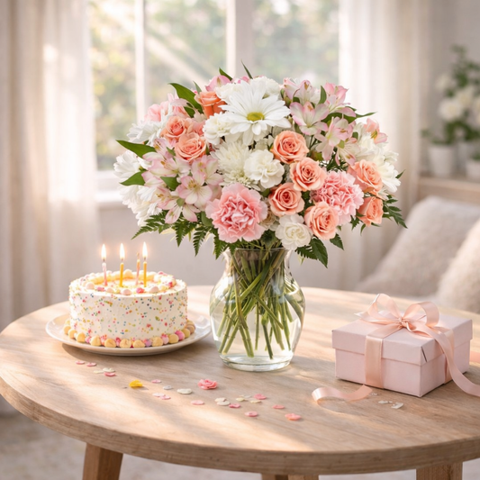 Blush Elegance Bouquet | Same Day Delivery in Baldwin Park