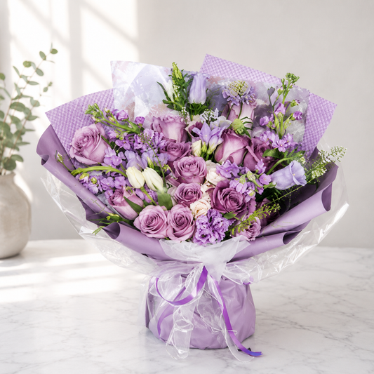 Lavender Garden Rose Bouquet