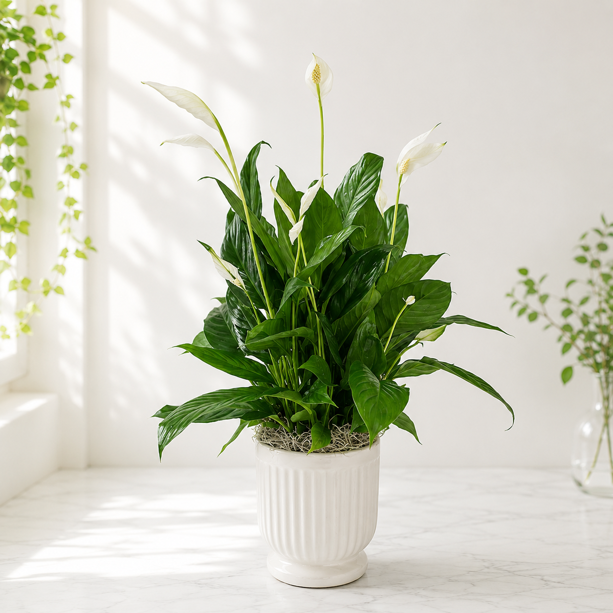 Peace Lily Plant 6” 8”– Sympathy & Get Well Gift