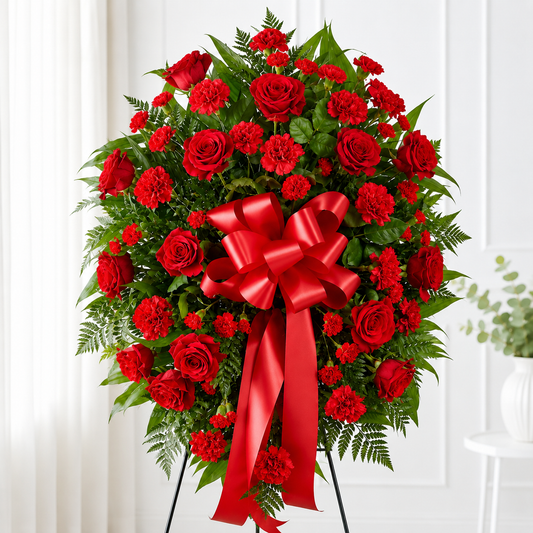 Red Sympathy Standing Spray