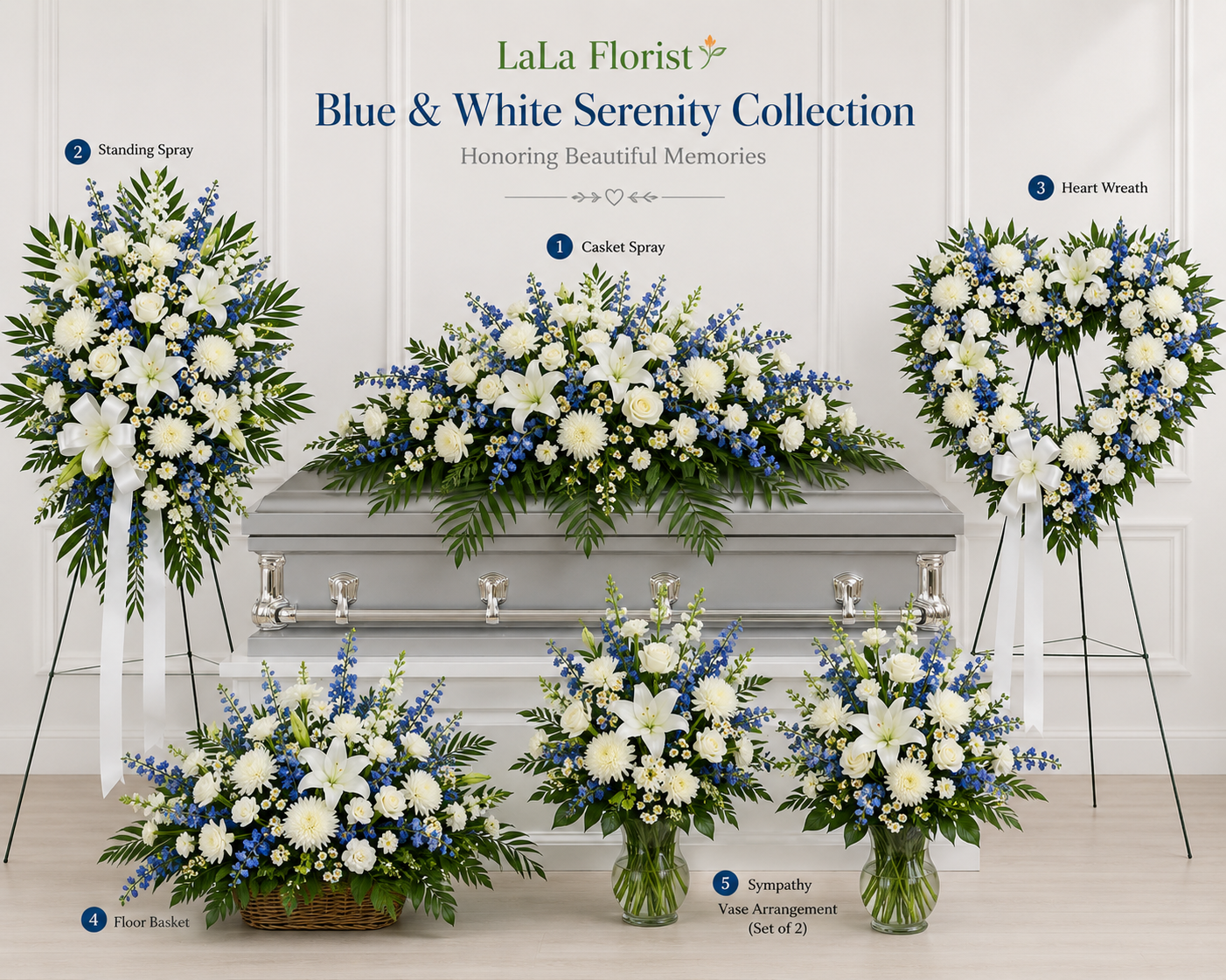 💙🤍 Blue & White Serenity Collection