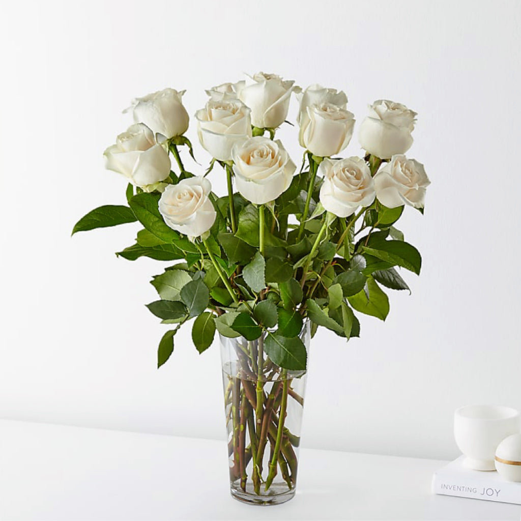 Long Stem White Rose Bouquet