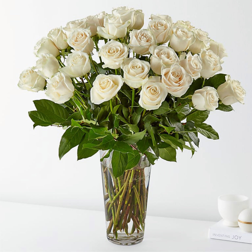 Long Stem White Rose Bouquet