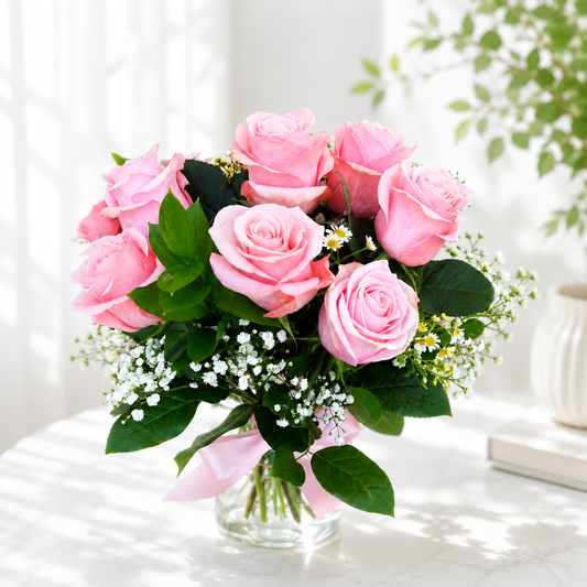 Sweet Pink Rose Bouquet