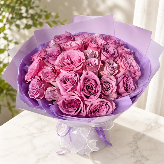Mixed Purple Roses Bouquet
Same Day Flower Delivery