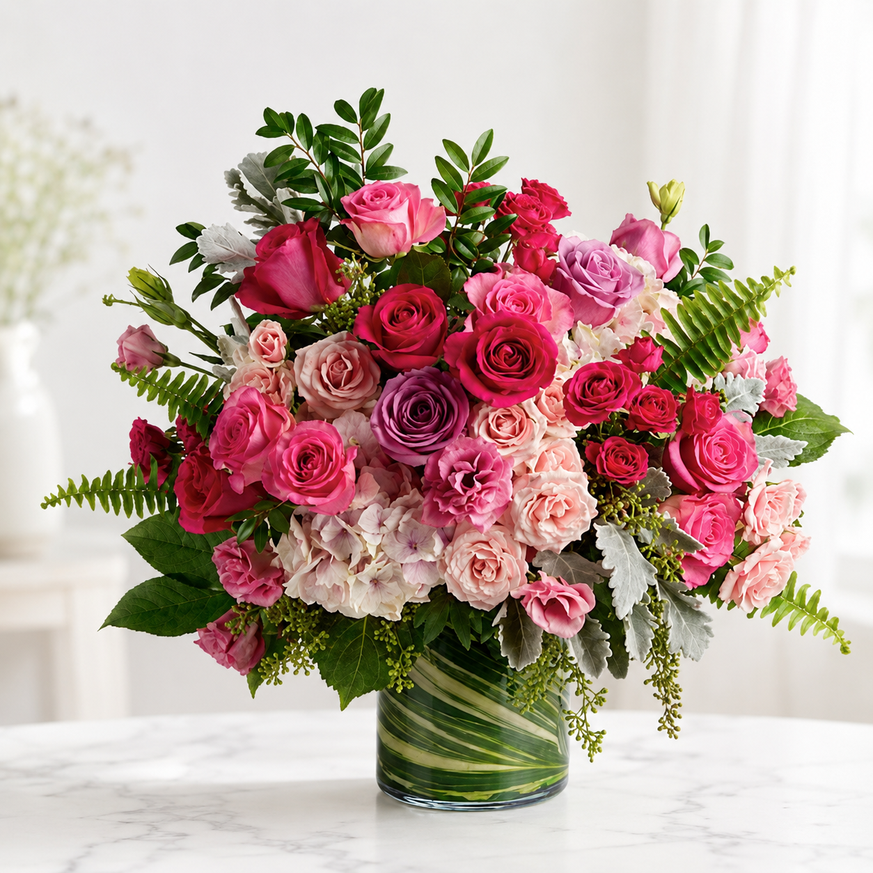 Haute Pink Bouquet | Luxury Pink Roses Arrangement