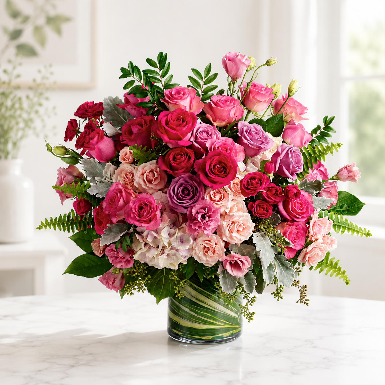Haute Pink Bouquet | Luxury Pink Roses Arrangement
