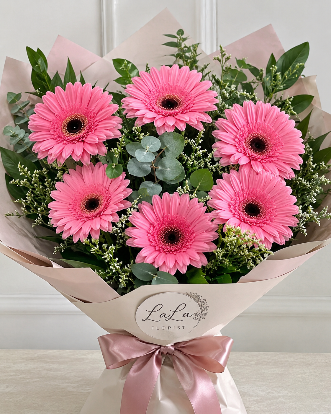 🌷 Sweet Pink Gerbera Bouquet