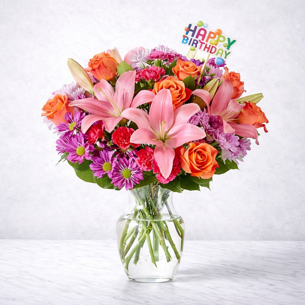 One and Only Bouquet & Happy Birthday Topper