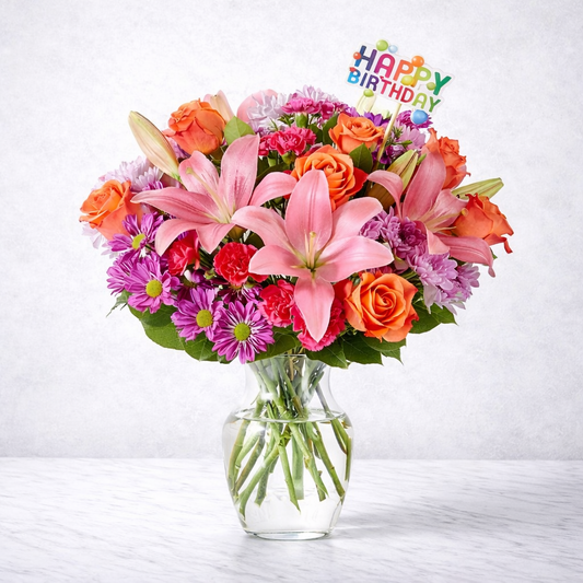 One and Only Bouquet & Happy Birthday Topper