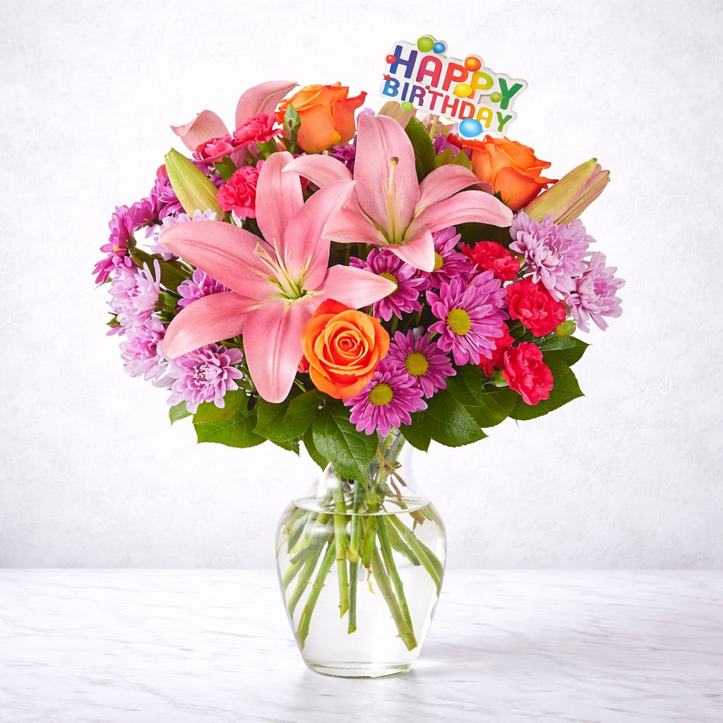 One and Only Bouquet & Happy Birthday Topper
