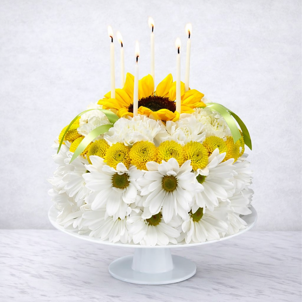 Birthday Smiles Floral Cake