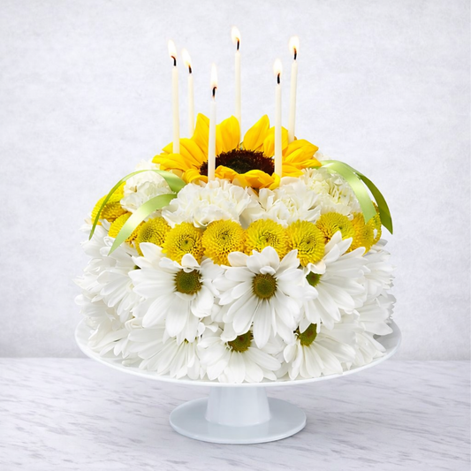 Birthday Smiles Floral Cake