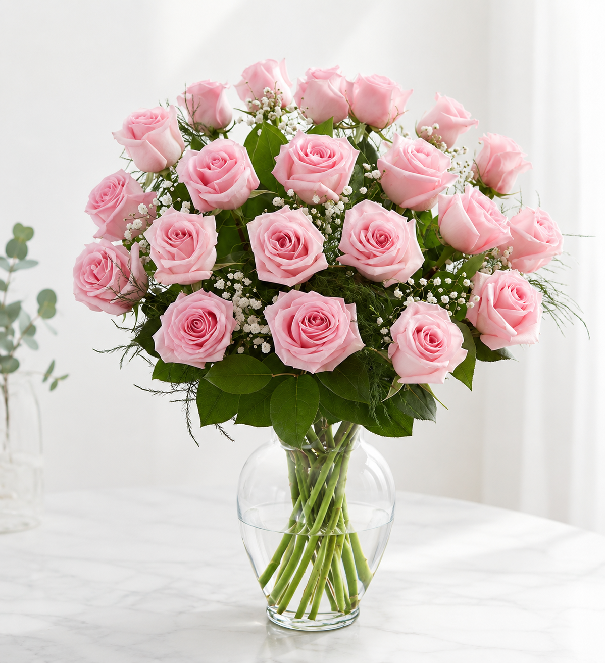 Pink Rose Elegance Vase Arrangement