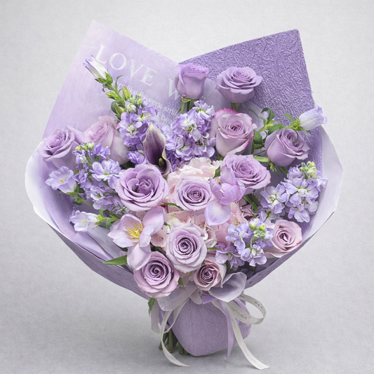 Lavender Garden Rose Bouquet