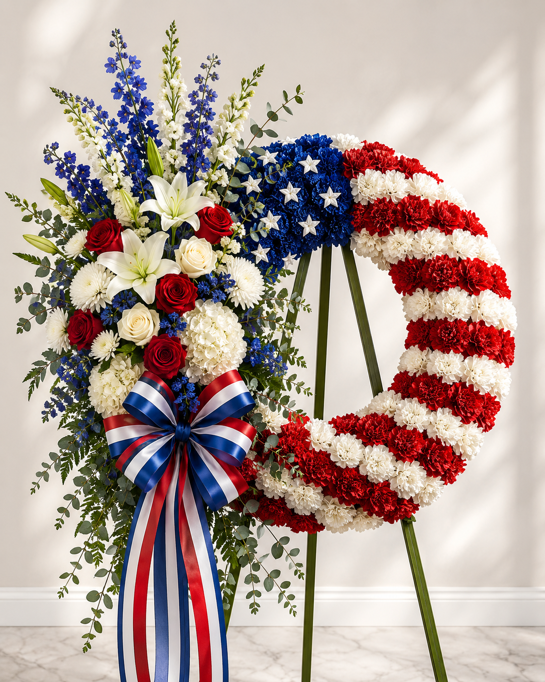 ⭐ Patriot’s Honor Standing Wreath