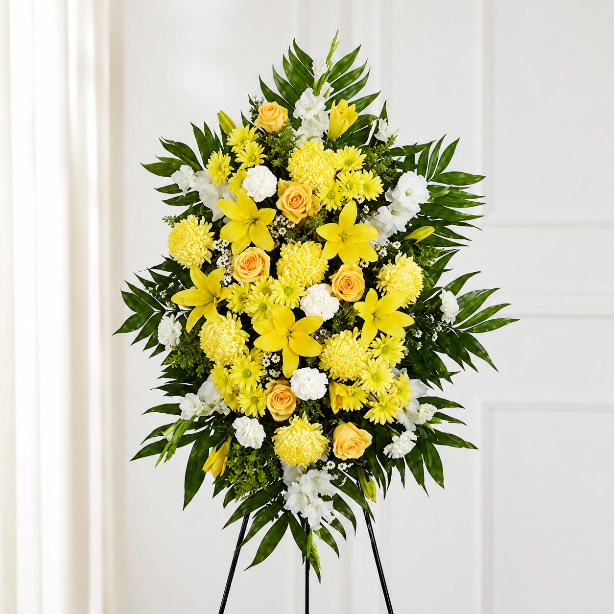 Yellow & White Standing Spray