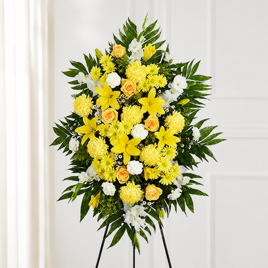 Yellow & White Standing Spray