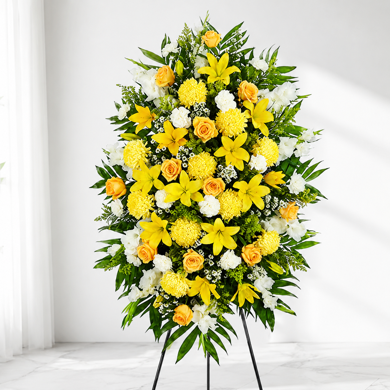 Yellow & White Standing Spray