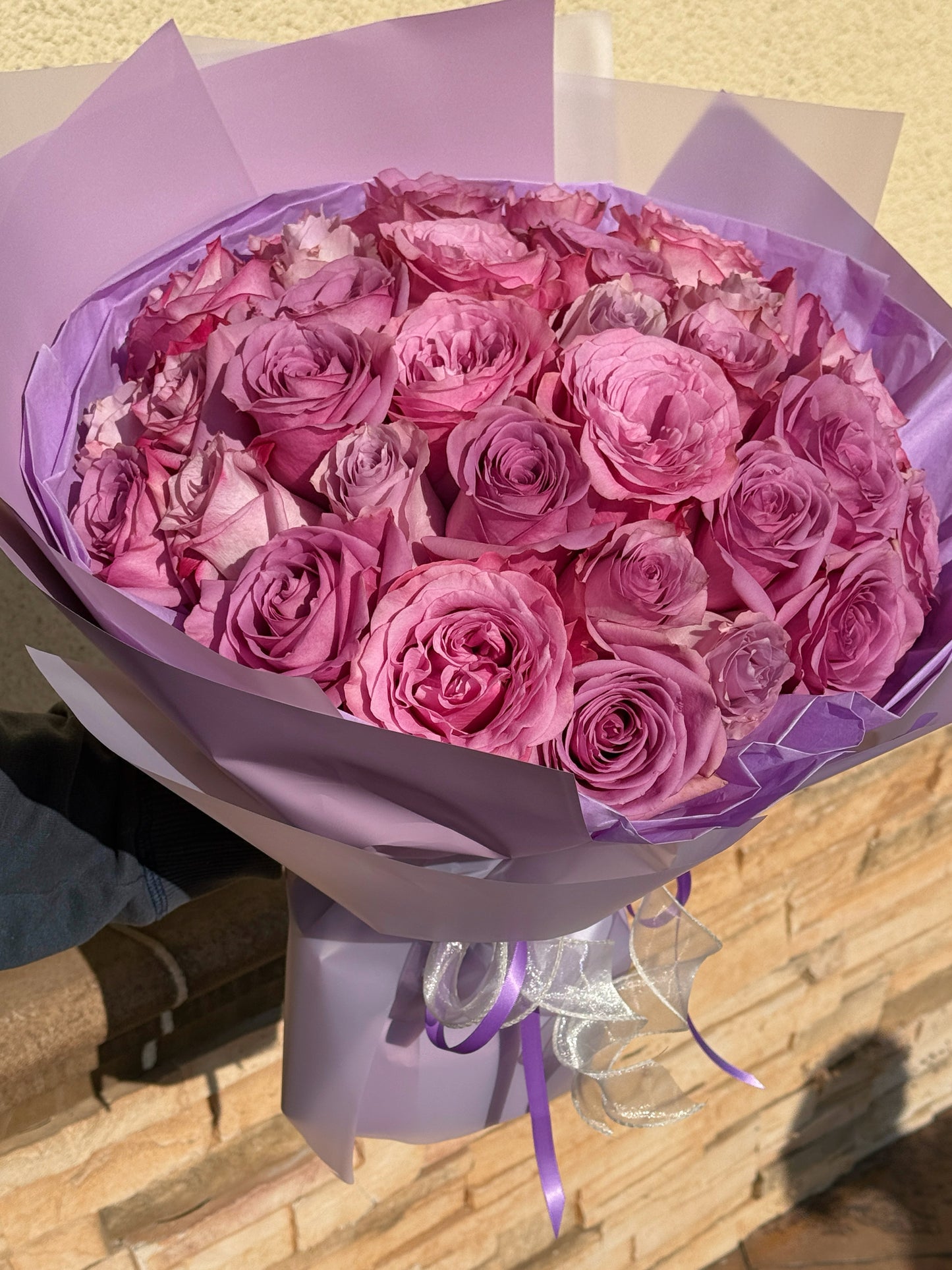 30 Mixed Purple Roses Bouquet
Same Day Flower Delivery