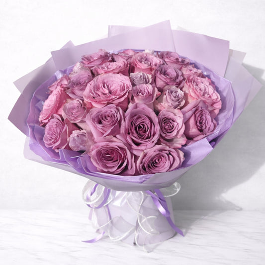 30 Mixed Purple Roses Bouquet
Same Day Flower Delivery