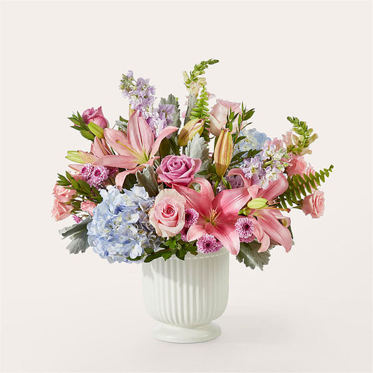 Wonderland Bouquet – Pink Lily & Hydrangea Arrangement