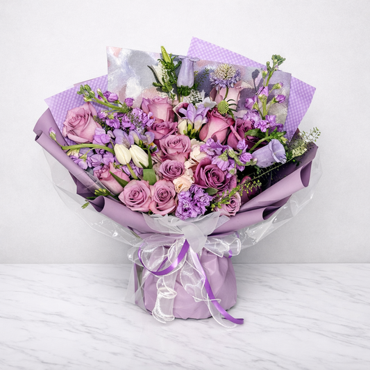 Lavender Garden Rose Bouquet