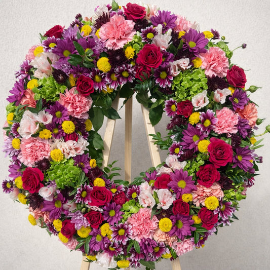 Elegant Sympathy Floral Wreath