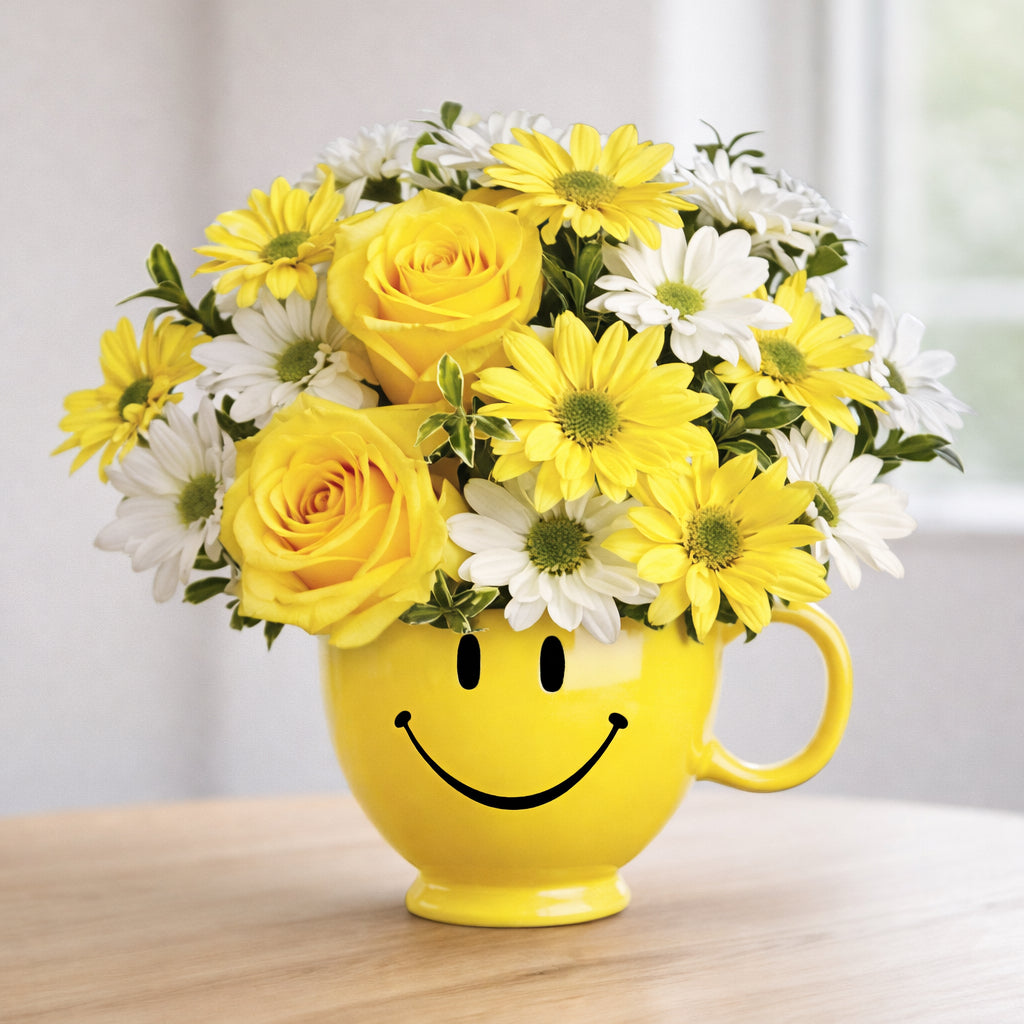 Be Happy Sunshine Mug Bouquet 🌼