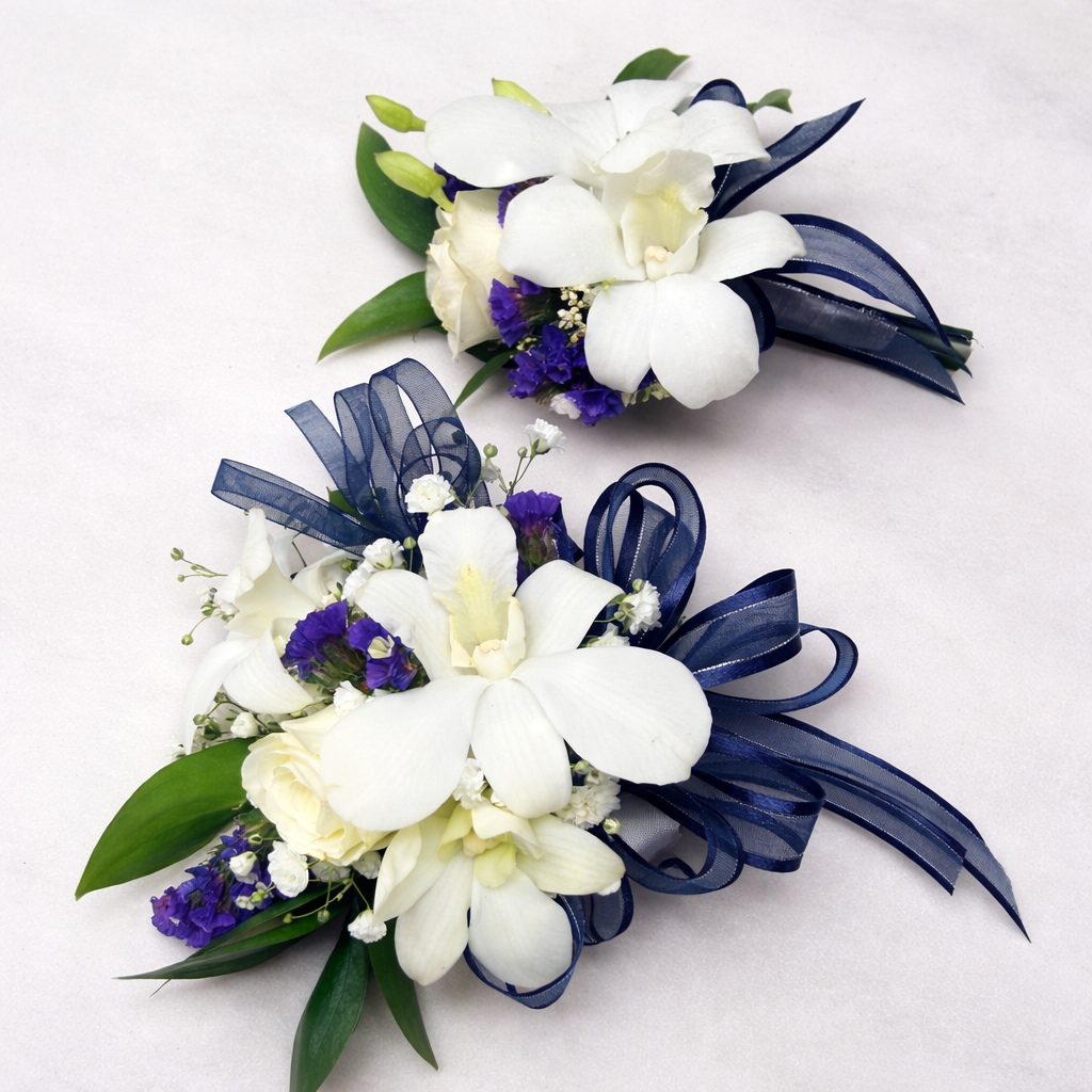 Prom Corsage & Boutonniere Set (6 Styles A-F) – Custom Match Your Dress