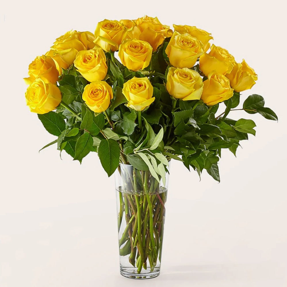 Long Stem Yellow Rose Bouquet